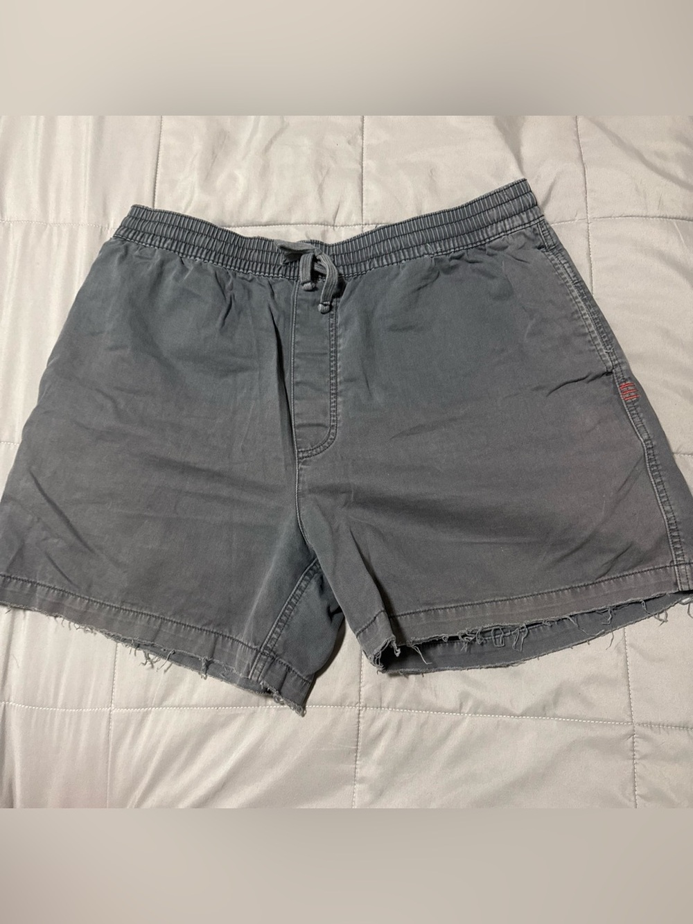 BDG Men's Washed Gray Drawstring Athletic Shorts